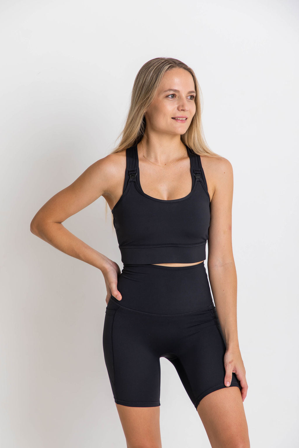 Nursing Sports Bra - High Velocity Maximum Support - Black